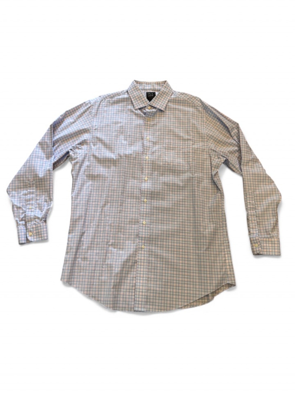Jos. A. Bank Light Blue Check Dress Shirt